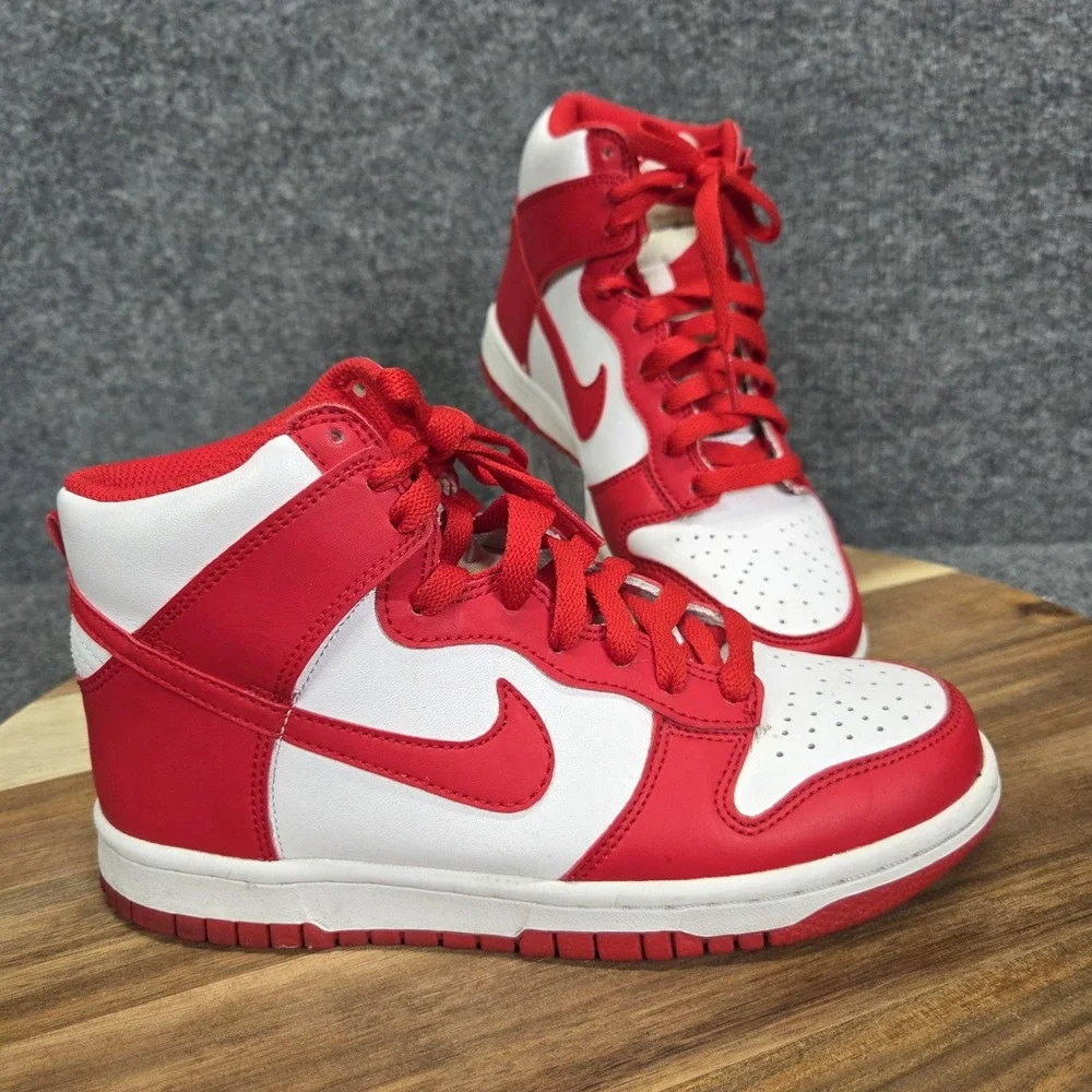 Nike Dunk High Shoes‎ Youth Size 5Y Championship Red GS Sneakers DB2179-106